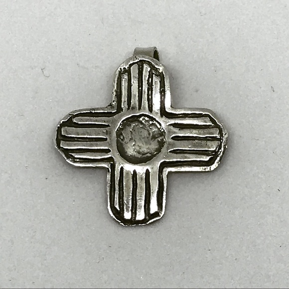 Boho Fine silver Zia pendant - Picture 8 of 8